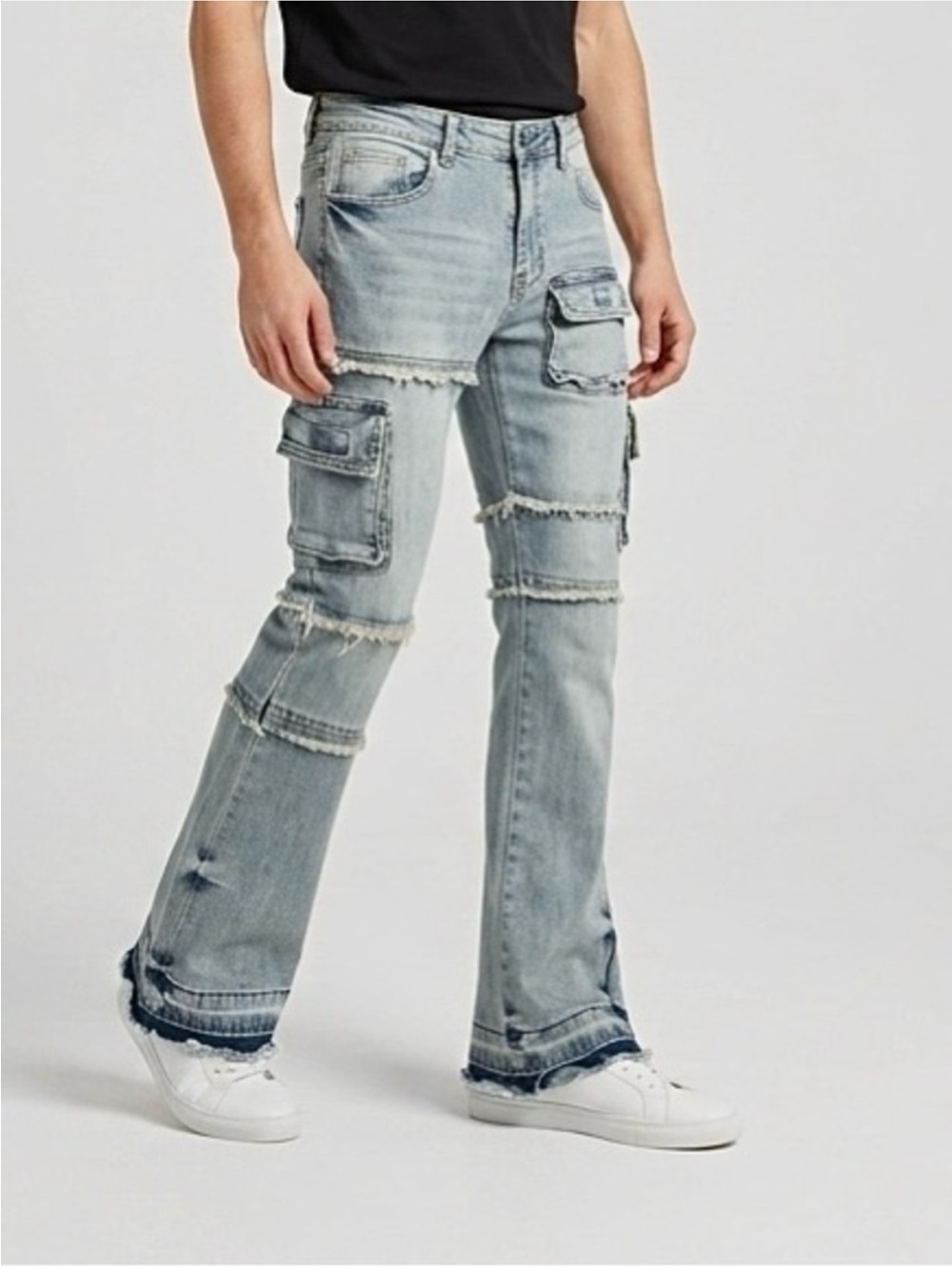 Waimea Men's Stacked Fit Flare
Cargo Jeans Distressed
Patchwork (women oversize)